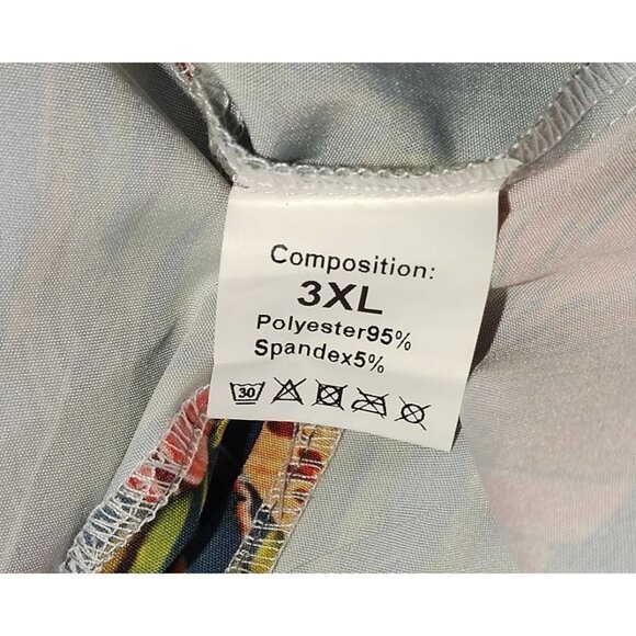 Plus Size 3XL Butterfly & Poppy Print Tunic Dress With Moon & Castle Design - Picture 6 of 6